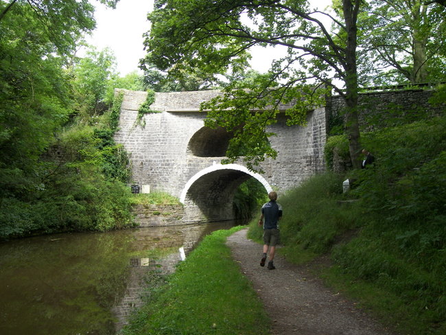 Double-bridge over the Leeds to Liverpool Canal
